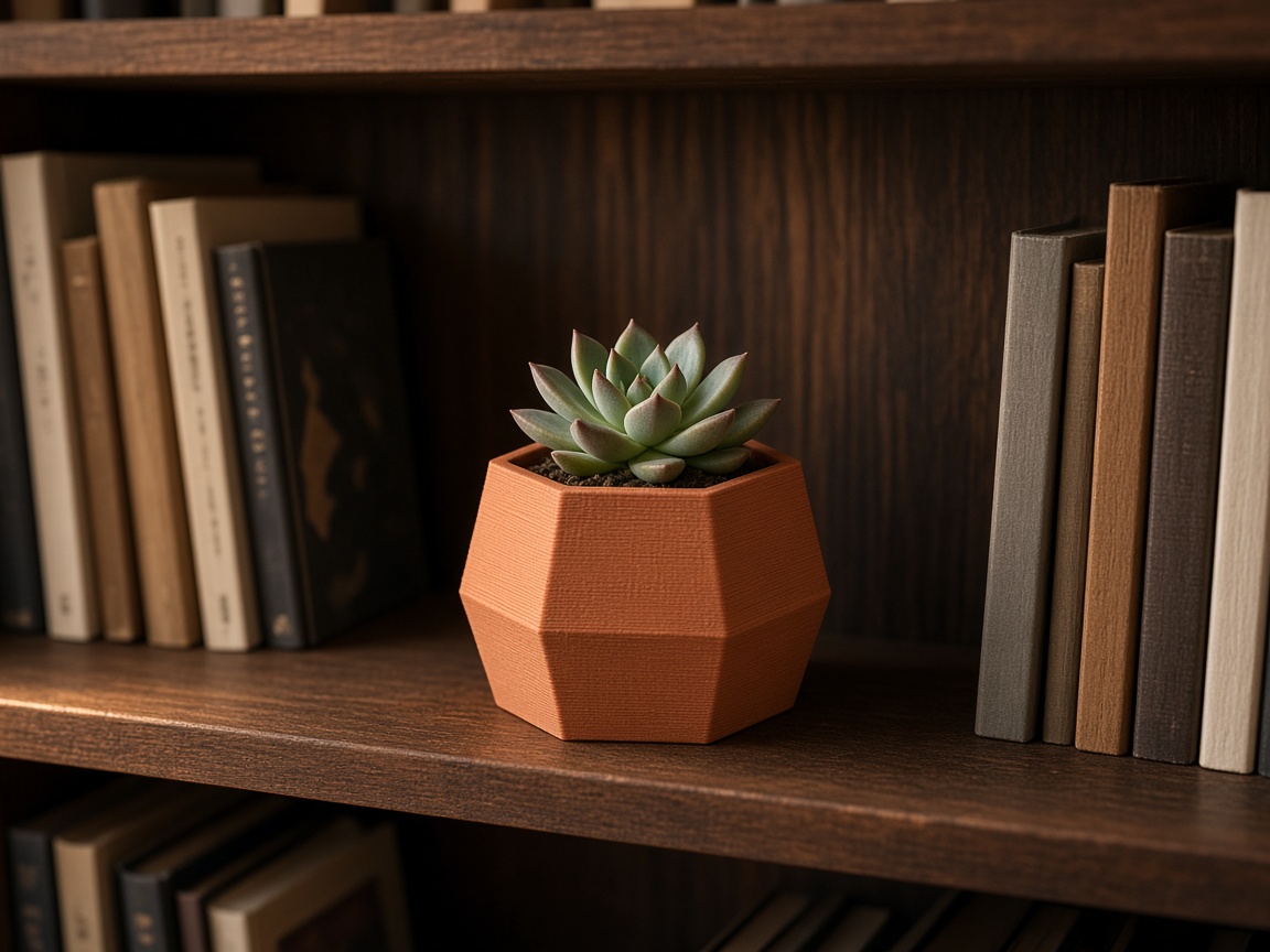 Vaso hexagonal na estante do cliente
