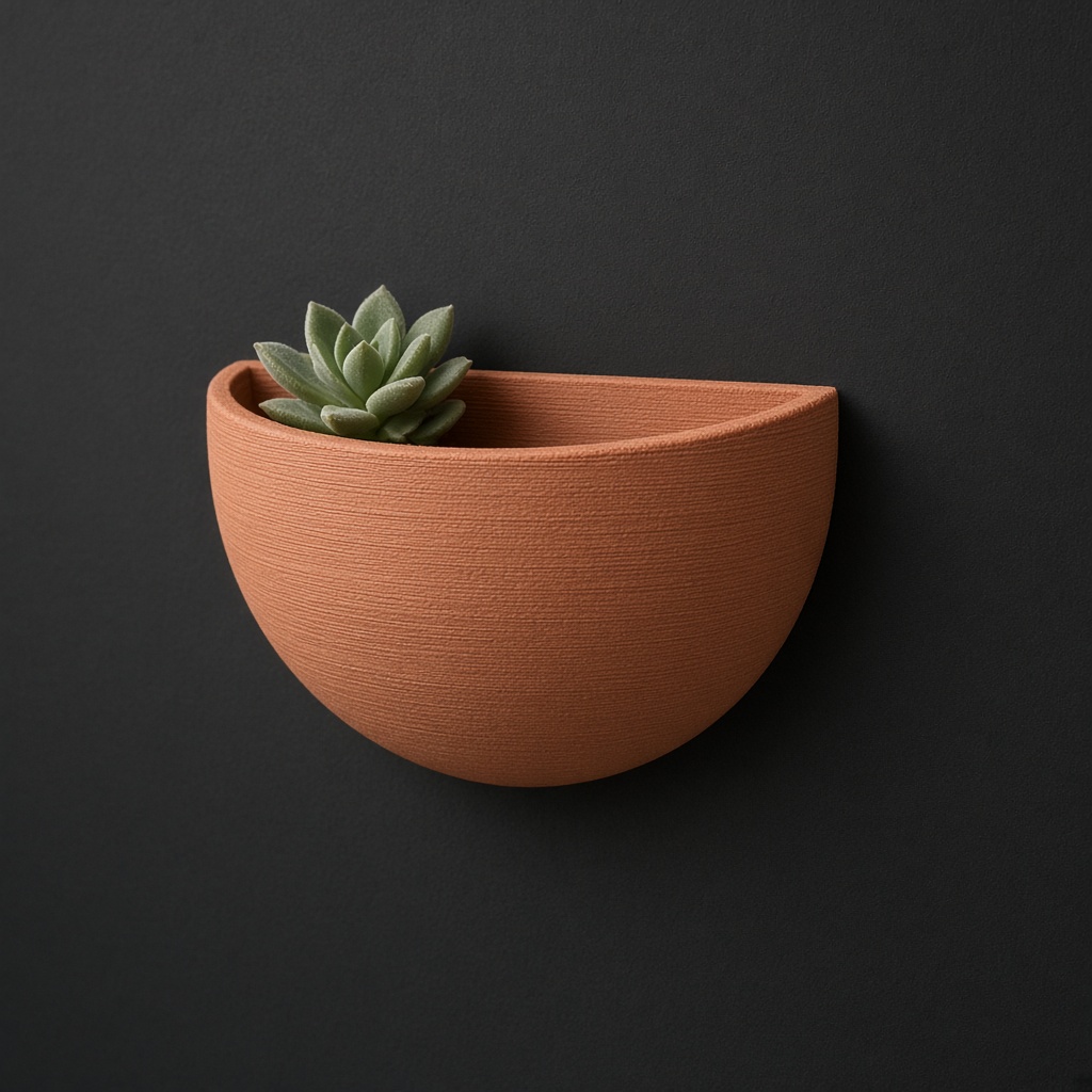 Vaso parede meia-lua